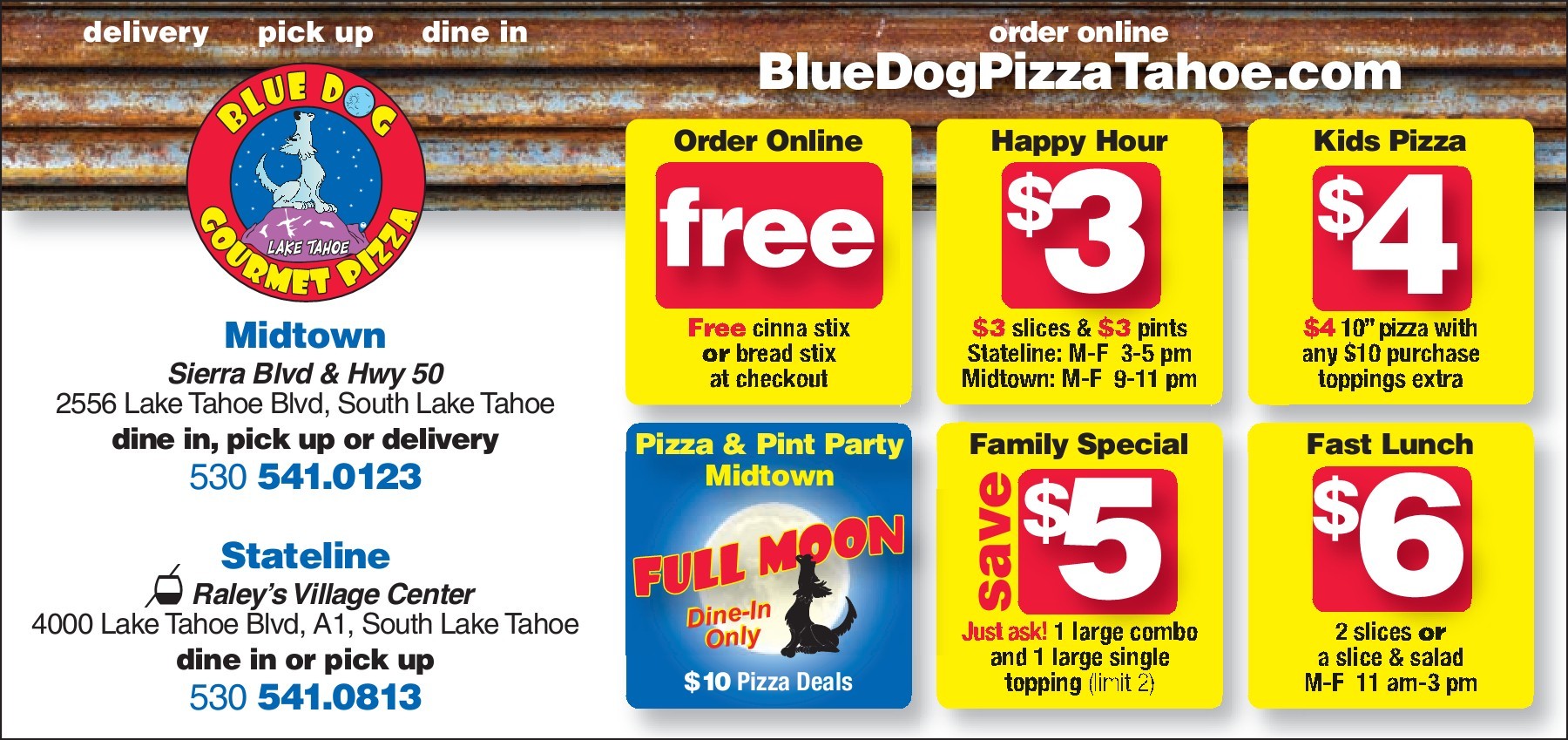 Blue Dog Pizza Tahoe